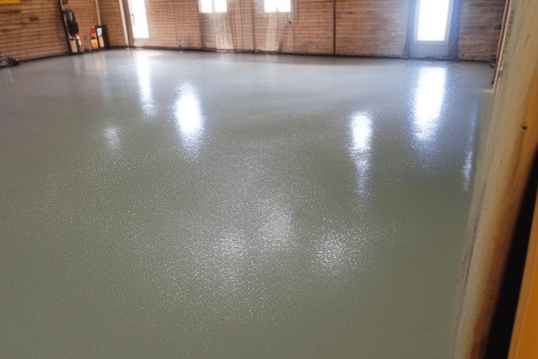 How do you remove oil from an epoxy garage floor?