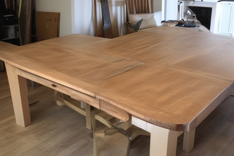 How do you repair a split dining table