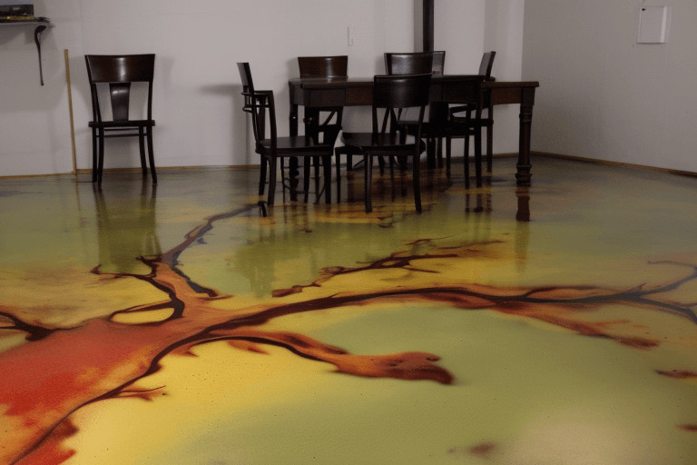 How do you clean stained epoxy floors