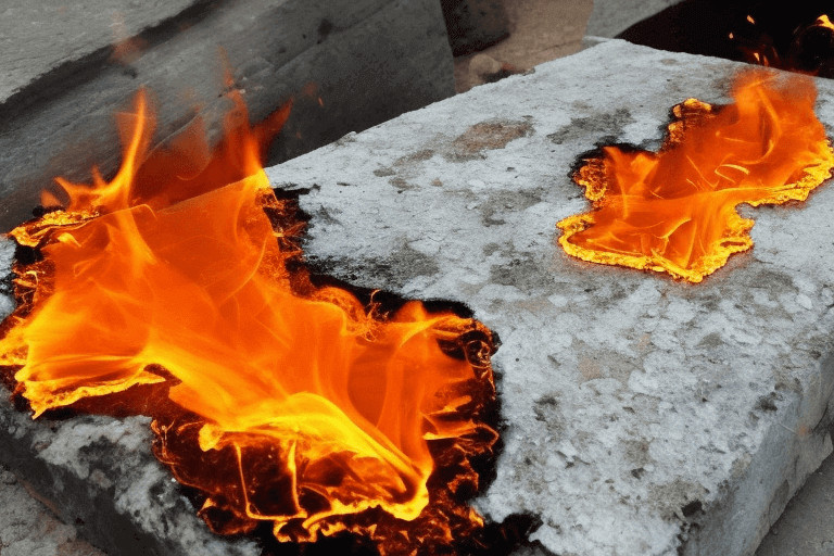 Does resin melt in fire?