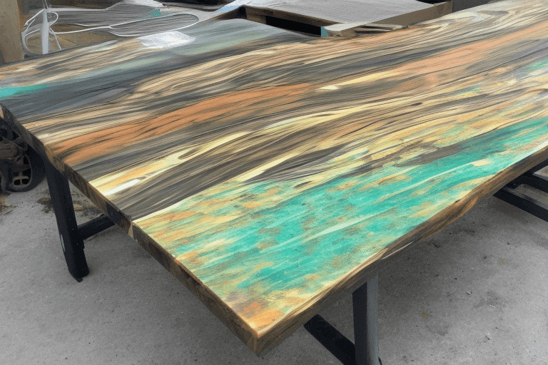 How do I make an outdoor epoxy table