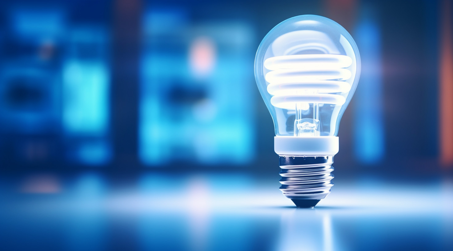 LED Bulb Illuminating a Room