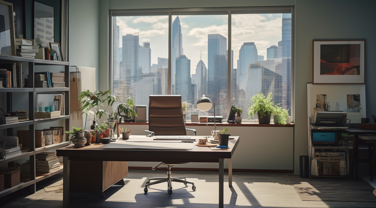 Minimalist Decor in a Small Office