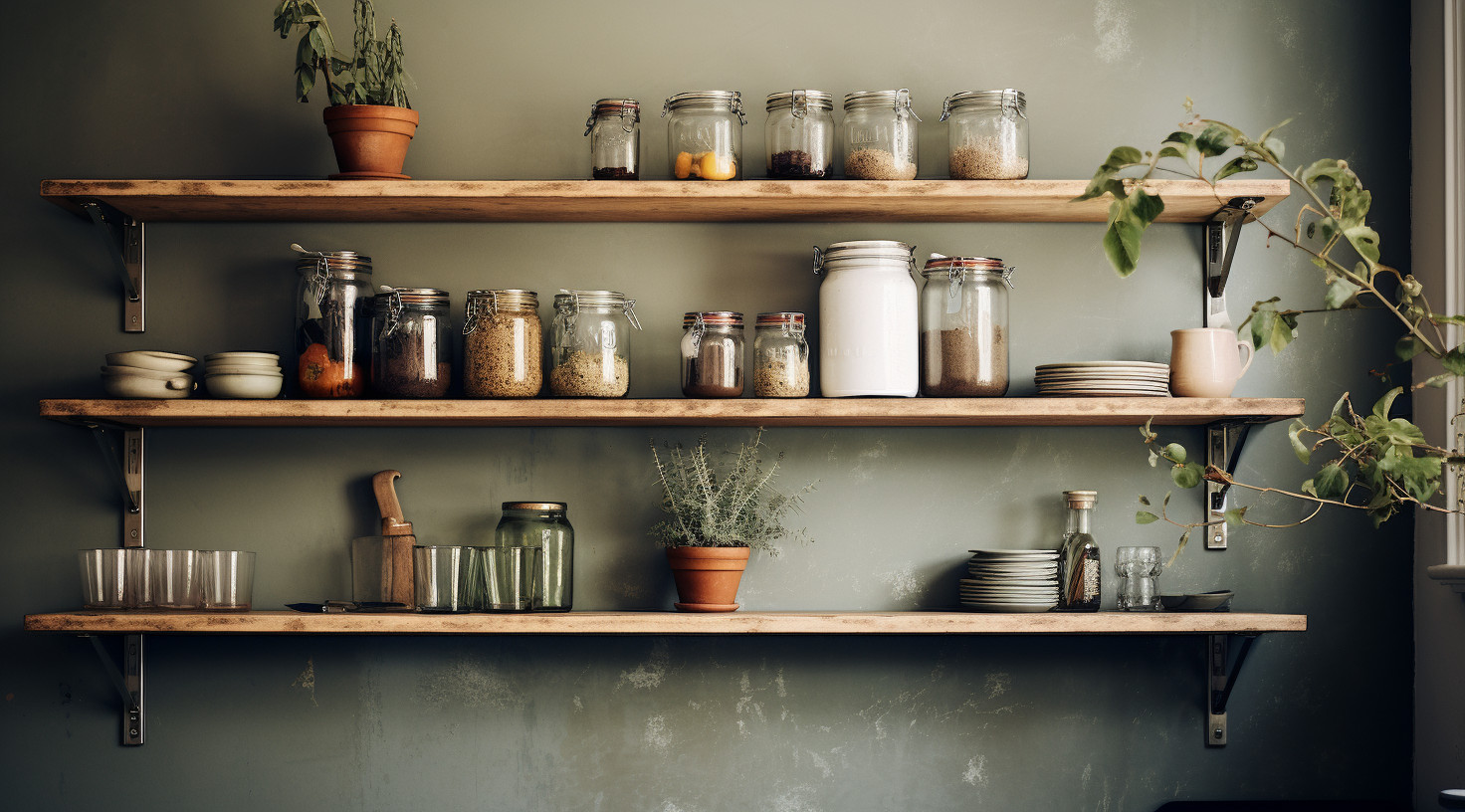 DIY Storage Wall Practical Yet Stylish