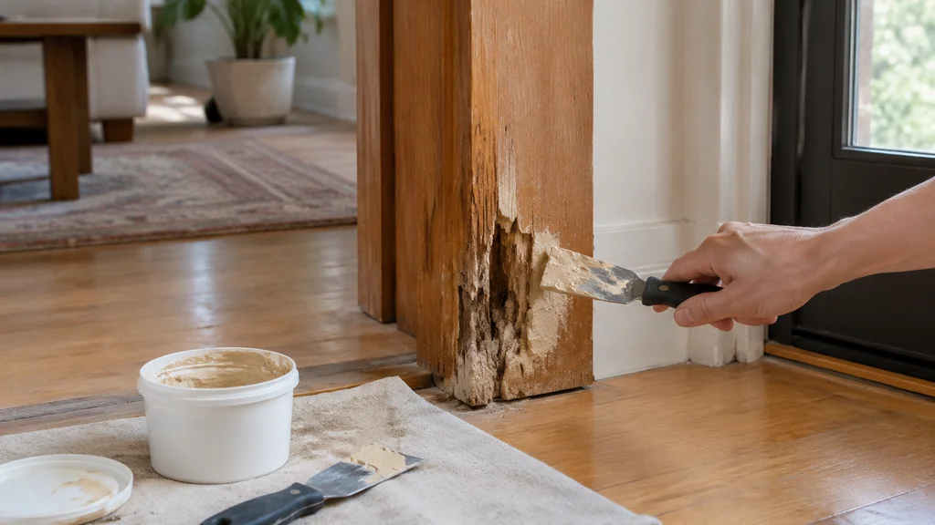 Can I use wood filler on rotted wood?