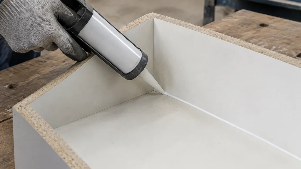 Sealing the inside seams of an epoxy pour form